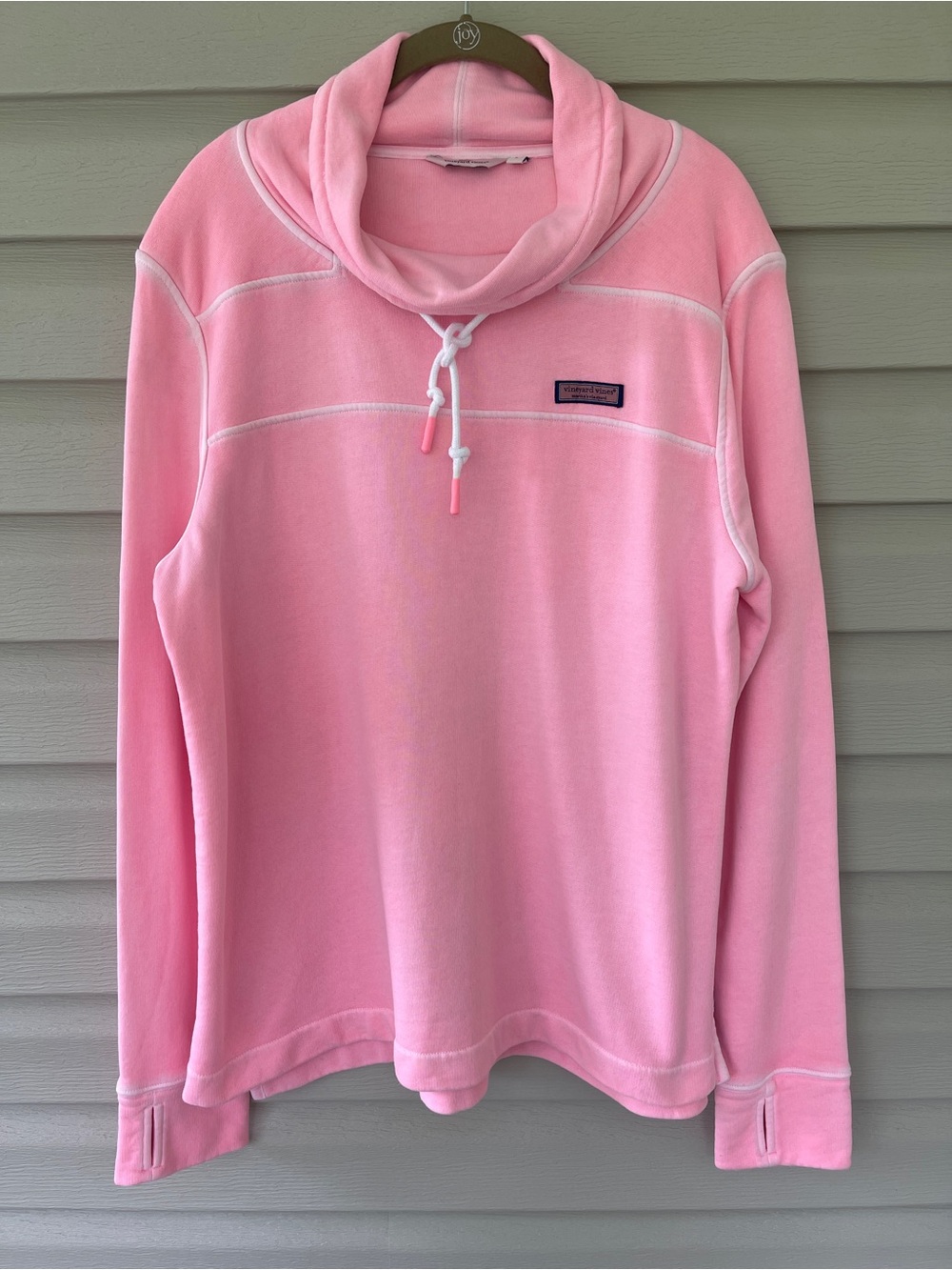 Vineyard Vines Pink Relaxed Funnel Neckline Sweatshirt Size Large
